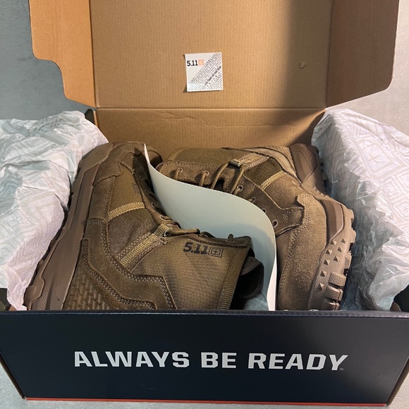 5.11 Tactical A/T 6-Inch Non-Zip Boots, Style 12440 Dark Coyote Size 14.0 R - Picture 8 of 9